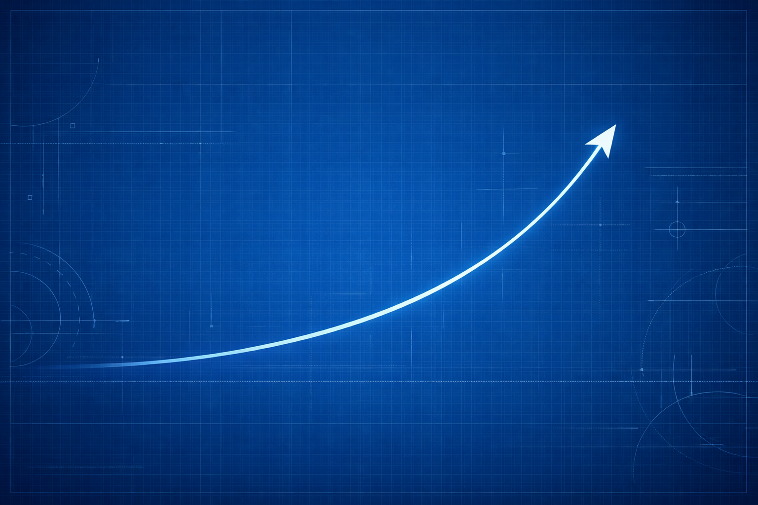 Blueprint‑style graphic showing a clean upward credit score curve to represent a structured credit optimization system.