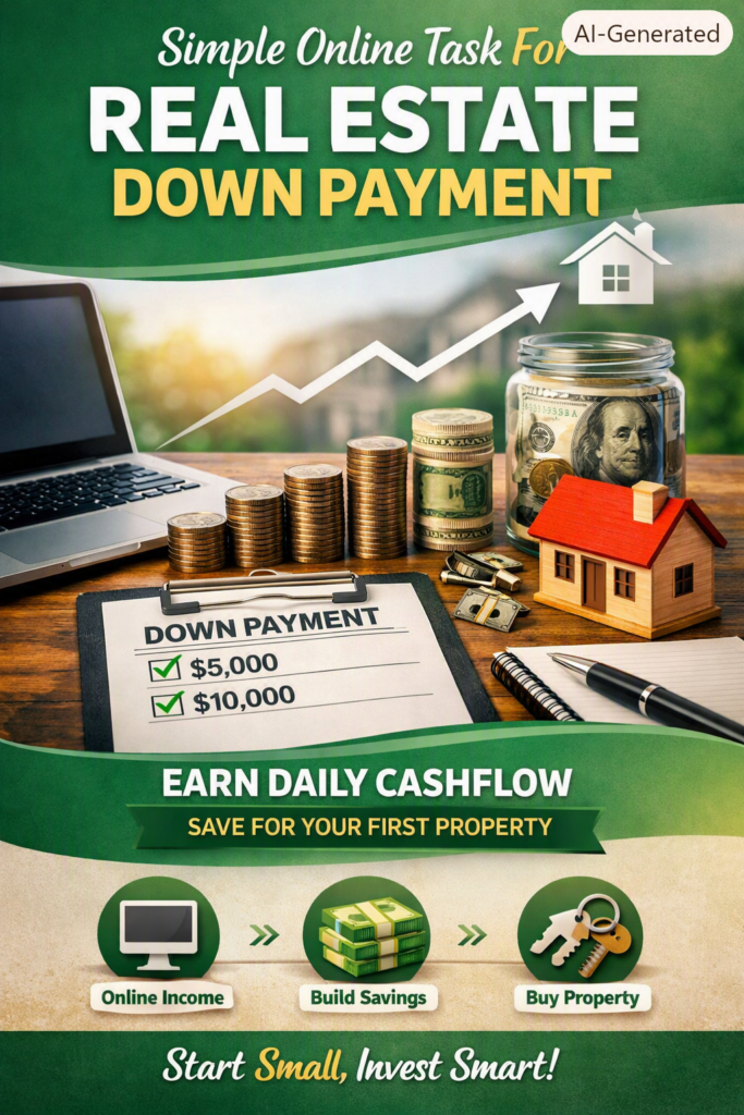 simple online task for real estate down payment